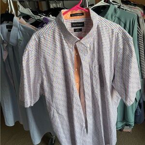 Paul Fredrick Red and Blue Checkered Men's Shirt